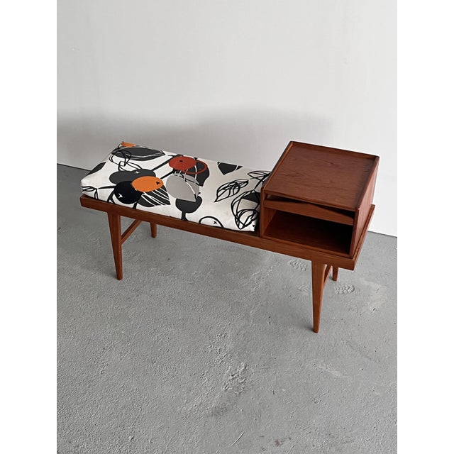 1970s Mid-Century Modern Scandinavian Gossip Bench, 1970s For Sale - Image 5 of 11