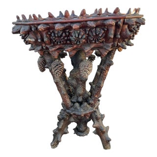 French Tramp Art Jardiniere For Sale