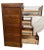 Vintage Tiger Oak File Cabinet Four Drawers One Locks Paneled Sides Legal Size For Sale - Image 4 of 11