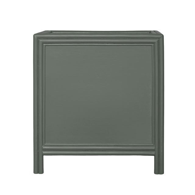Dark Green Bermuda One-Drawer Nightstand - Evergreen For Sale - Image 8 of 9