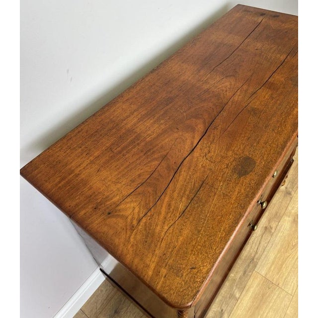 Antique French Burr Walnut Chest of Drawers with Four Drawers For Sale - Image 11 of 15