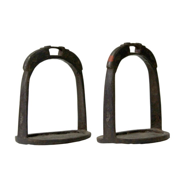 Vintage Vintage Chinese Minority Tribe Horse Iron Stirrup - a Pair For Sale In San Francisco - Image 6 of 6
