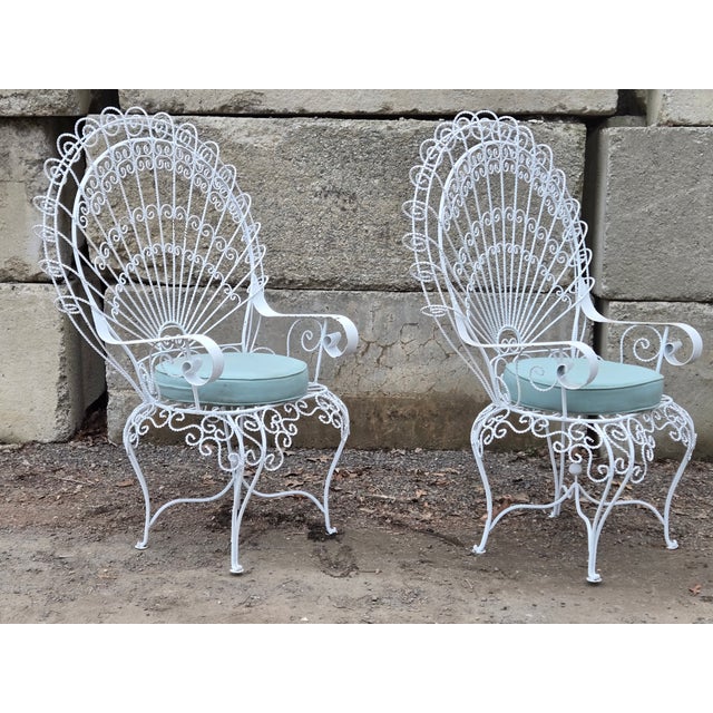 1920s Salterini Peacock Chairs, Attributed - Set of 2 For Sale - Image 12 of 12