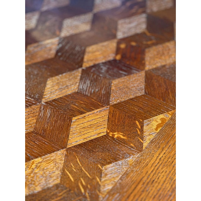 Antique Extendable Table with Marquetry Inlay, 1890s For Sale - Image 5 of 6