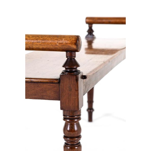 English Mahogany Hall Bench For Sale - Image 6 of 12