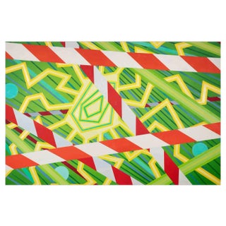 Leo Guida, Striped Composition, Oil Painting, 1970s For Sale