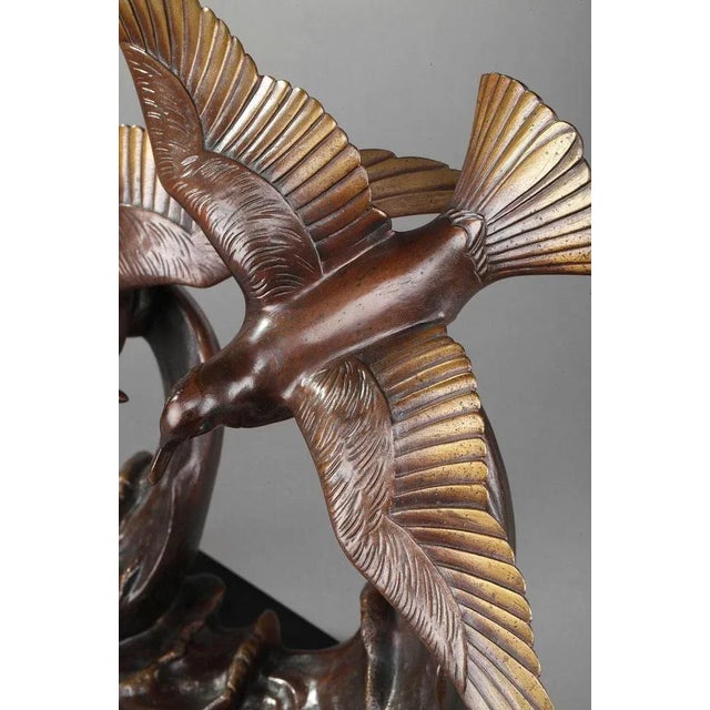 Bronze Flying Gulls Figure by Enrique Molins For Sale - Image 14 of 16