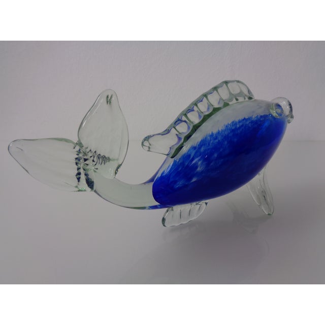 Blue Italian Murano Glass Fish by Fratelli Toso, Italy, 1960s For Sale - Image 8 of 15