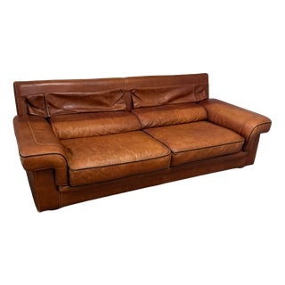 Vintage Leather Sofa by Josef Gobet, 1970s For Sale