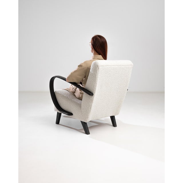 Jindrich Halabala 1950s Czech Wooden Armchair by J. Halabala For Sale - Image 4 of 8
