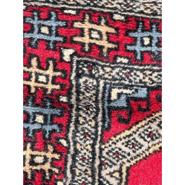Black Small Vintage Pakistani Rug from Bobyrugs, 1980s For Sale - Image 8 of 13