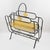 Mathieu Matégot Mid-Century Black, Yellow Lacquered Metal Magazine Holder For Sale - Image 10 of 17