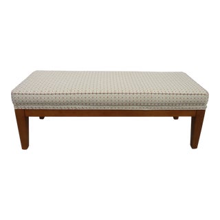 Ethan Allen Scandinavian Modern Upholstered Bench For Sale