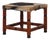 Wood and Leather Stool For Sale