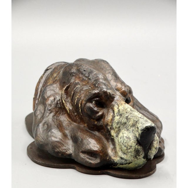 Antique Cold Painted Vienna Bronze Hound Dog Note Clip For Sale - Image 6 of 11