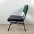 Paul McCobb Mid-Century Modern Slipper Chair, Black Tubular Steel Frame, Forest Green Tweed For Sale - Image 4 of 12
