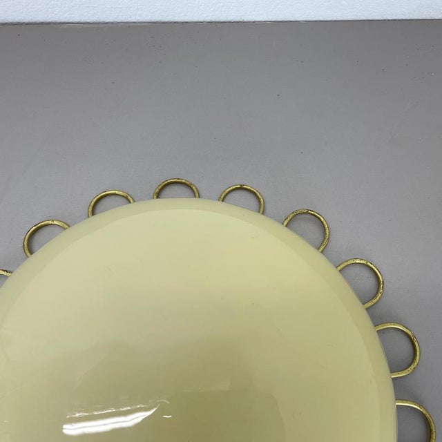 Large Modernist Art Deco Metal Plafoniere Wall Light by Gio Ponti, France, 1920s For Sale - Image 17 of 18