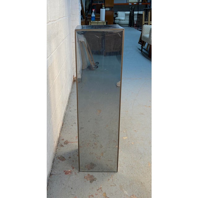 Gray Mid-Century Modern Stainless Mirrored Pedestal For Sale - Image 8 of 10