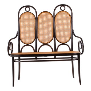 Bentwood & Cane Model 207 Bench by Michael Thonet for Thonet, 1980s For Sale