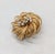Vintage 1960s Signed Castlecliff Goldtone & Clear Rhinestone Flower Brooch For Sale - Image 4 of 8