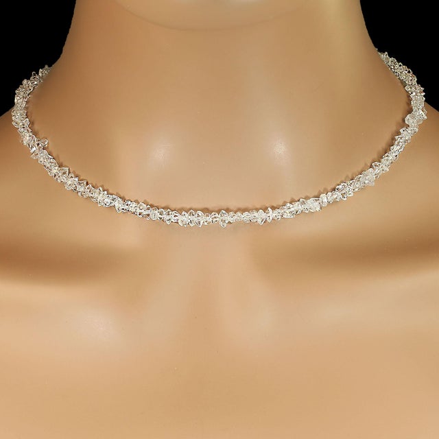 Traditional Ajd 17 Inch 'Herkimer Diamond' Crystal Necklace For Sale - Image 3 of 5