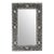 Vintage Black & White Floral Pattern Wall Mirror For Sale