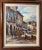 Up for sale is a very nice quality vintage original figural village-scape oil painting on canvas by Italian artist...