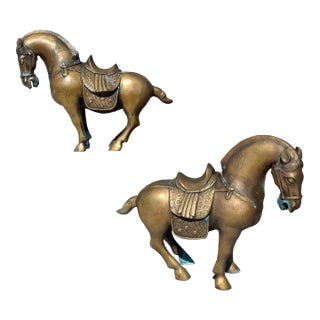 Pair of Tang Style Chinese Horses For Sale