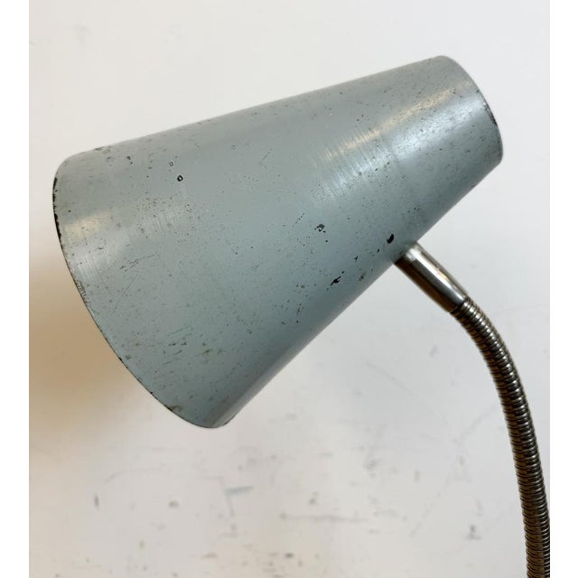 Mid-Century Modern Industrial Grey Gooseneck Table Lamp from Zaos, 1960s For Sale - Image 3 of 18