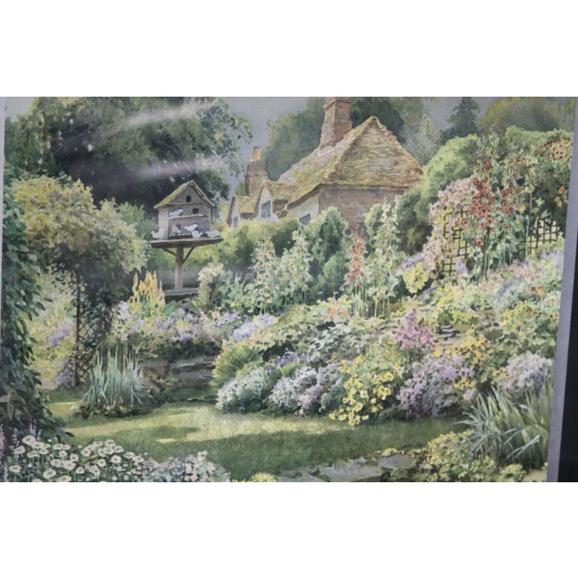 Blue Cottage Garden Wall Art, England, 1990s For Sale - Image 8 of 16