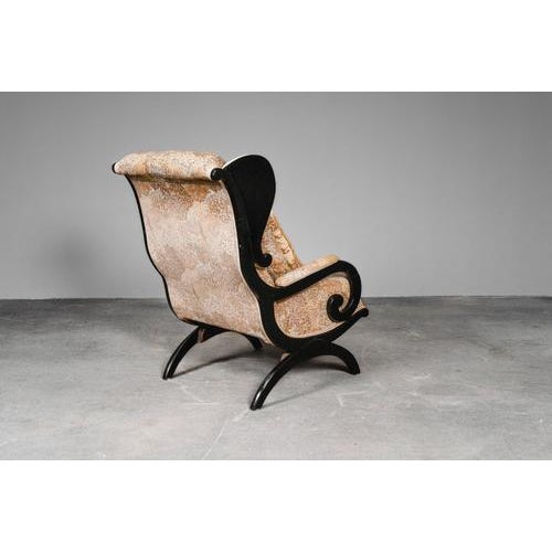 Biedermeier Wing Lounge Chair For Sale - Image 4 of 18