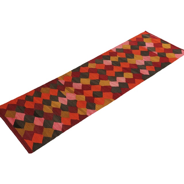 Rug & Kilim Vintage Shahsavan Persian Kilim Runner in Polychromatic Pattern - by Rug & Kilim For Sale - Image 4 of 7