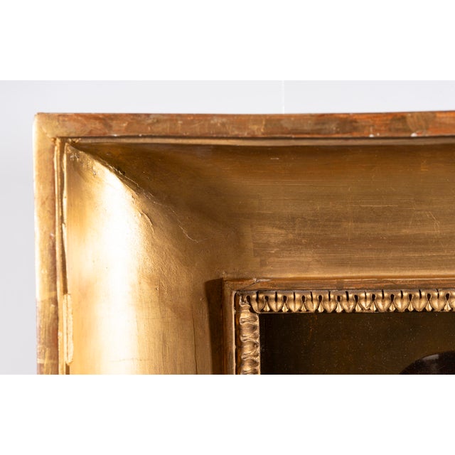 Unknown, Portrait of a Young Lady in Blue Empire Dress, 1800s, Oil on Canvas For Sale - Image 5 of 14