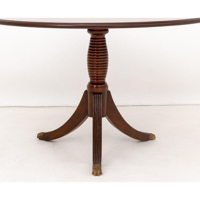 George III Style Mahogany Pedestal Dining Table For Sale - Image 4 of 6