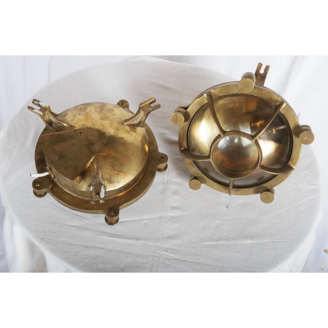 Brass Factory Wall Lamp, 1950s For Sale - Image 6 of 9