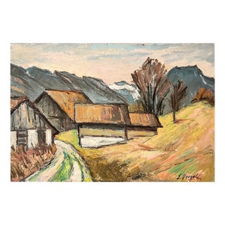 Ernest Voegeli, Föhn Wind Weather, Oil on Canvas For Sale