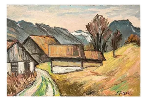 Ernest Voegeli, Föhn Wind Weather, Oil on Canvas