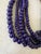 Finch, Cobalt, Blue Glass, Multi Strand, Beaded Necklace, Wood Carved Clasp For Sale - Image 4 of 4