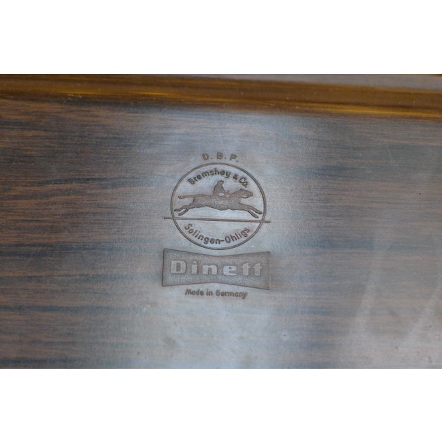 Mid-Century Model Dinett Folding Serving Trolley with Motifs of Pewter Tableware from Bremshey & Co., 1950s For Sale - Image 10 of 13