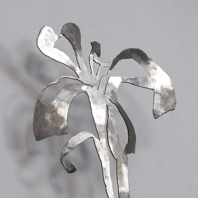 Petra Hartman, Iris in a Vase Standing Sculpture, 2013, Stainless Steel For Sale - Image 6 of 11