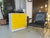 Broyhill Restored 1970s Yellow and White Broyhill Chapter One Record Media Cabinet For Sale - Image 4 of 14