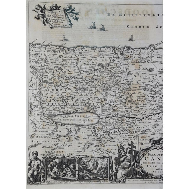 17th Century Dutch Map of the Holy Land at the Time of Jesus by Visscher, 1663 For Sale - Image 9 of 10