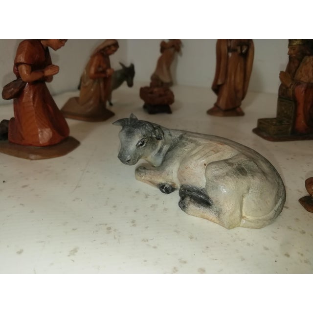 Wooden Nativity Scene by Karl Kuolt for Anri Val Gardena, Italy, 1950s, Set of 17, Set of 17 For Sale - Image 12 of 18