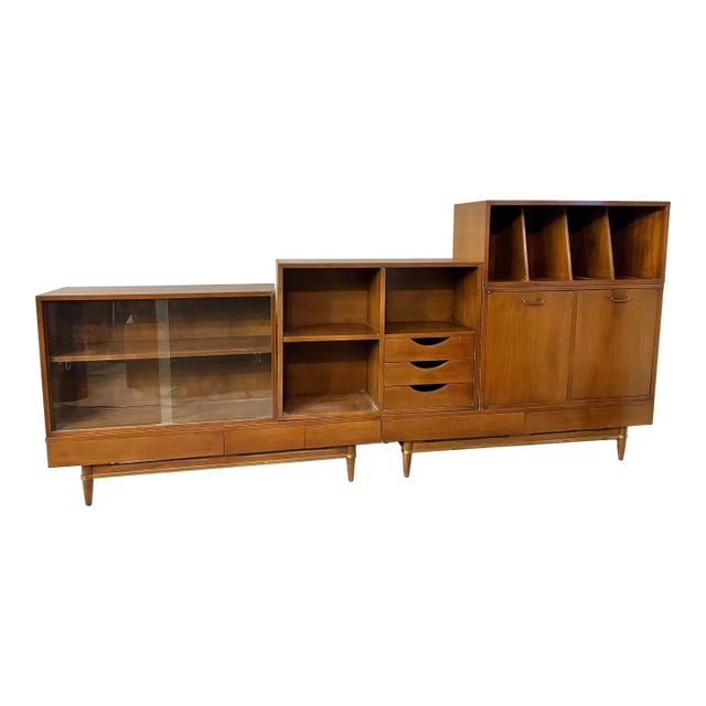 Large Mid 20th Century Console by American of Martinsville - 6 Piece Set For Sale