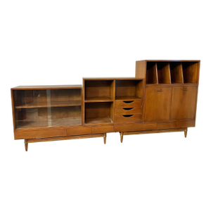 Large Mid 20th Century Console by American of Martinsville - 6 Piece Set