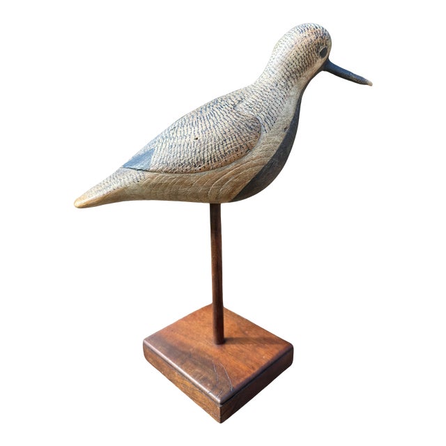 Signed Mark S. McNair Black-Bellied Plover Shorebird Carving For Sale