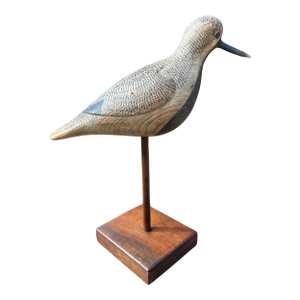 Signed Mark S. McNair Black-Bellied Plover Shorebird Carving