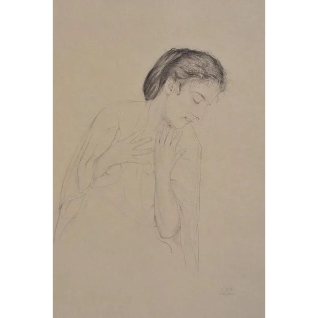 Walter SAUER (1889-1927) Woman in profile, 1930 Offset and spot color printing Signed in the plate Limited to 250...