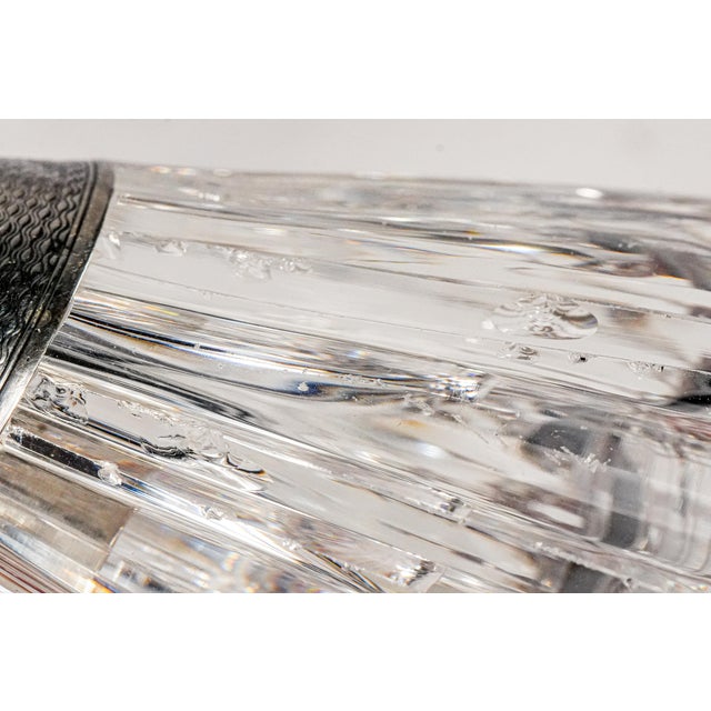 Lovely Victorian Antique Cut Crystal English Sterling Silver Match Holder Home Decor Tobacciana For Sale - Image 10 of 16