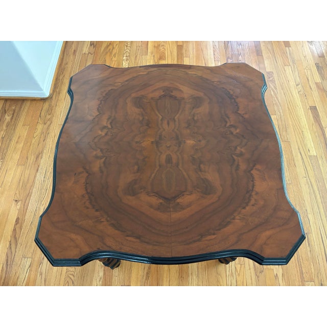 Brown Vintage Barley Twist Burl Wood Side Table For Sale - Image 8 of 9